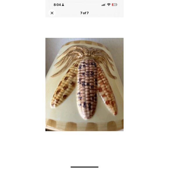 Yankee Candle Large Jar Topper Shade 3D Indian Corn Harvest /Fall /Thanksgiving - Picture 7 of 7
